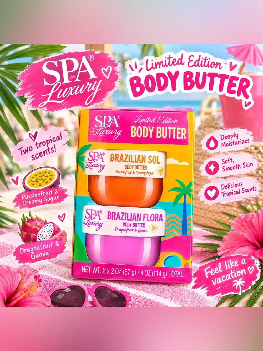 Limited Edition Brazilian Sol & Brazilian Flora Body Butter Duo